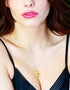 Goddess of the Moon Pendant with Natural Dark Moonstone in Gold Vermeil